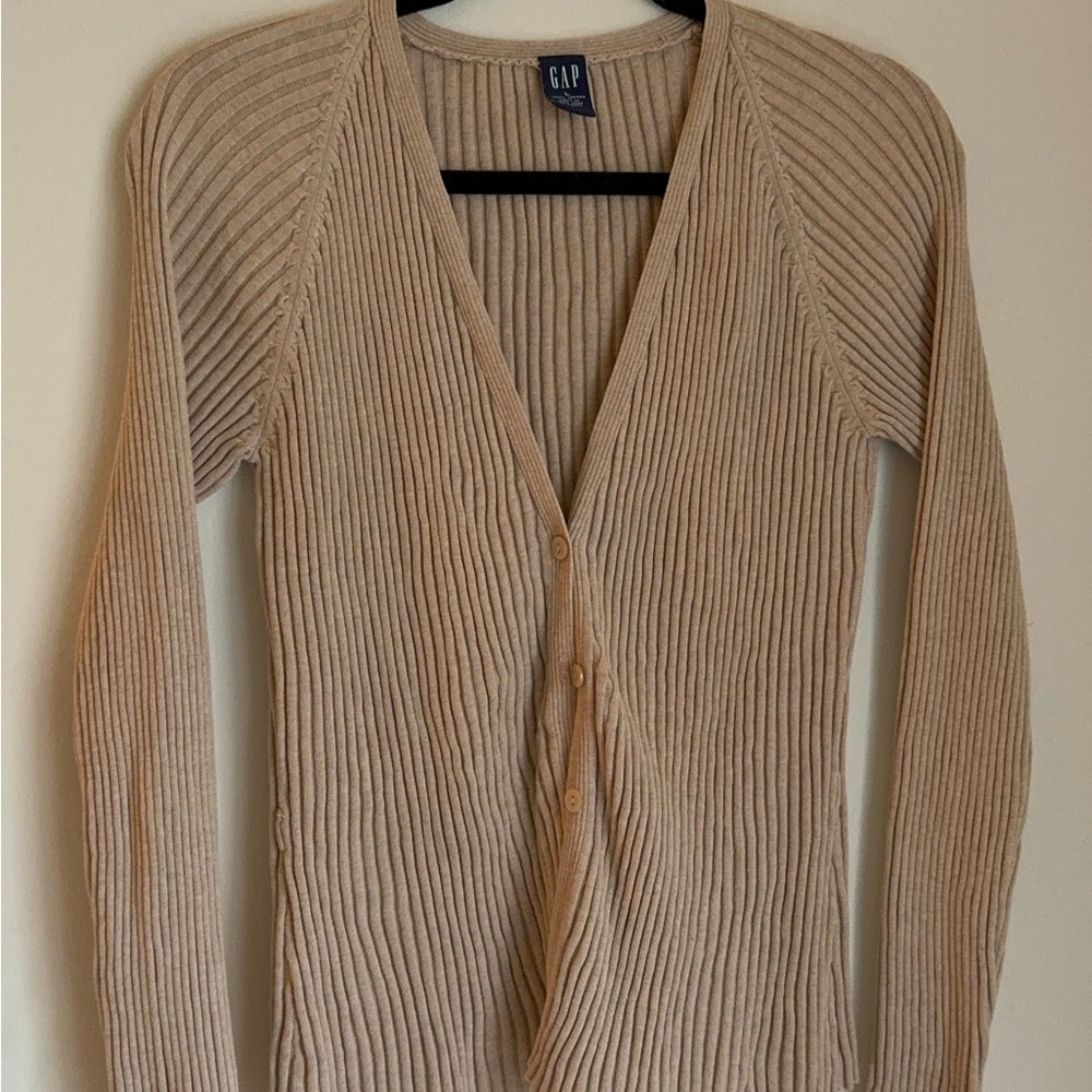 GAP Women's Tan Ribbed Sweater